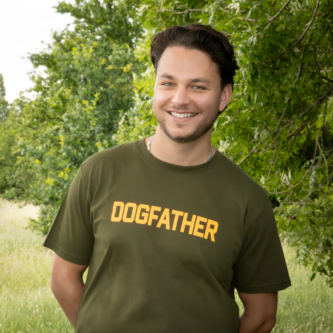 Neon Orange Dogfather Men's T-Shirt