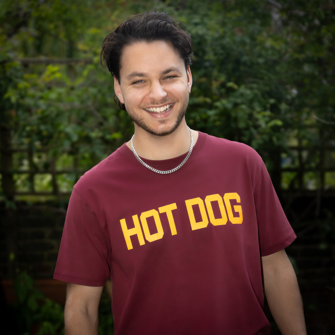 Orange Hot Dog Unisex T-Shirt
