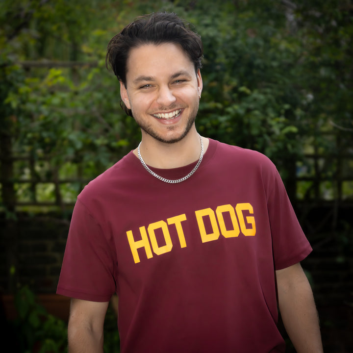 Orange Hot Dog Unisex T-Shirt