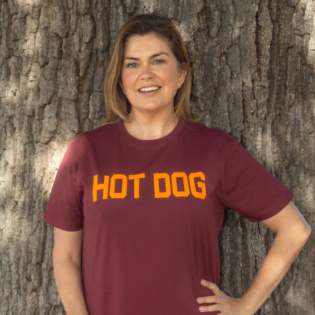 Orange Hot Dog Unisex T-Shirt