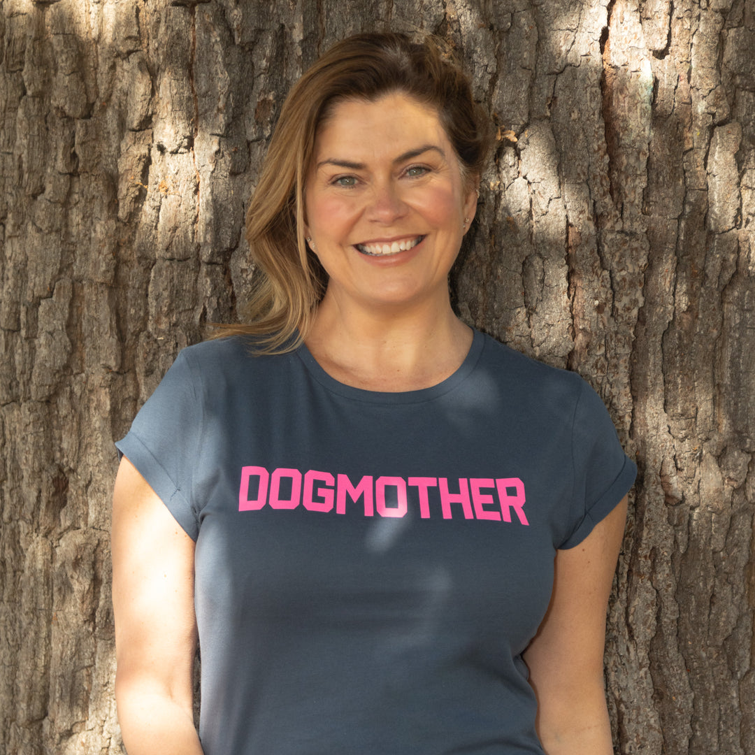 Neon Pink Dogmother Women's Fitted T-Shirt