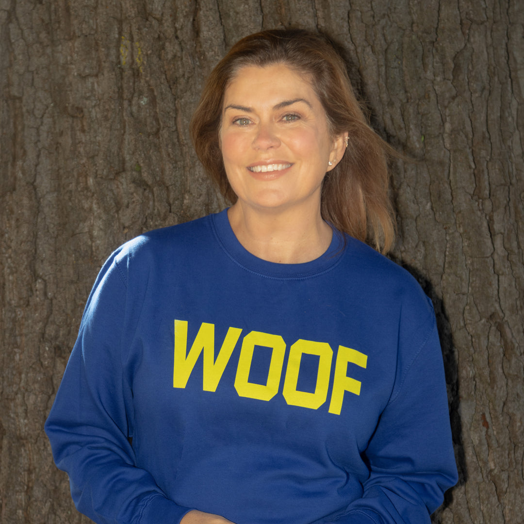 Neon Yellow Woof Unisex Sweatshirt