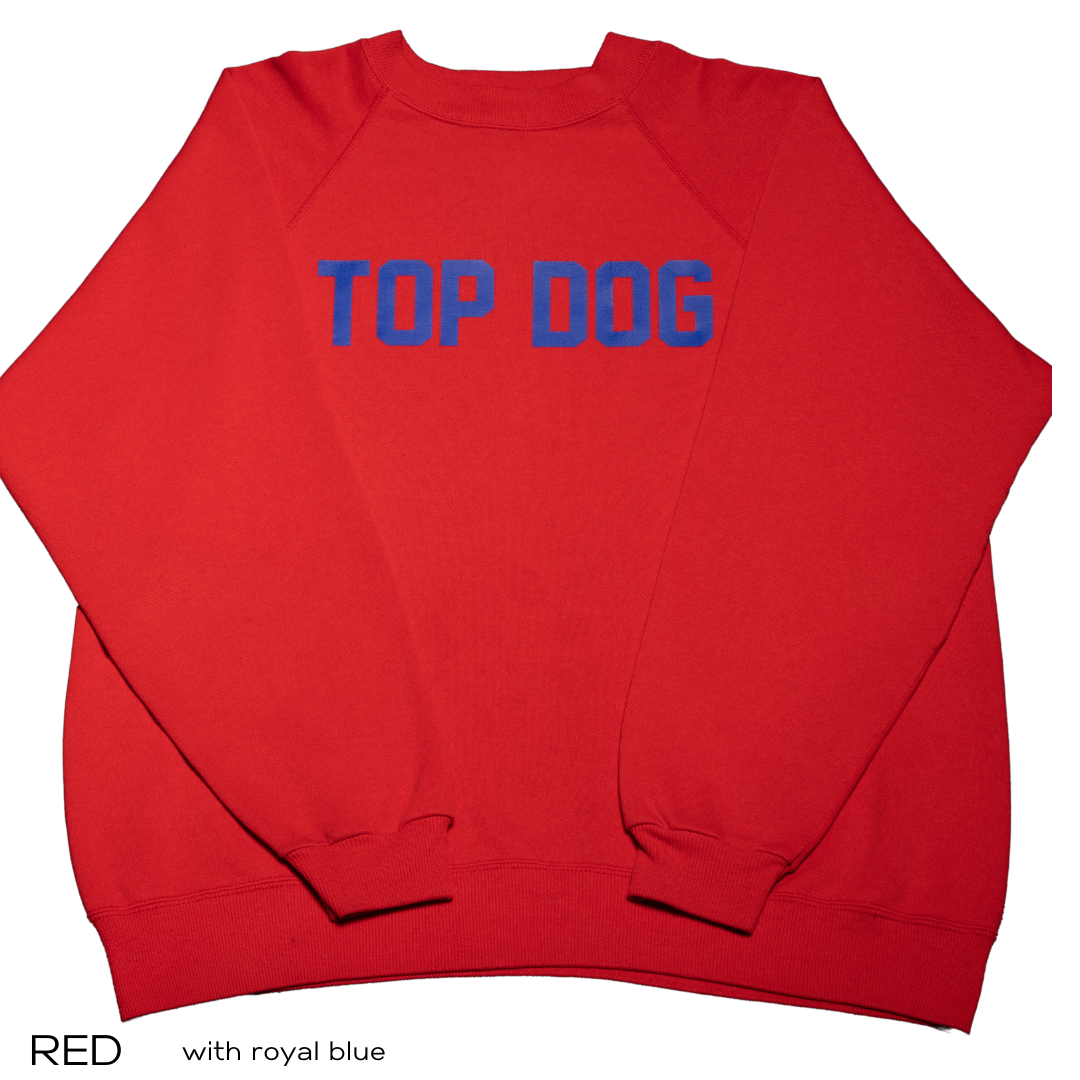 Slogan Sweatshirt Red Top Dog