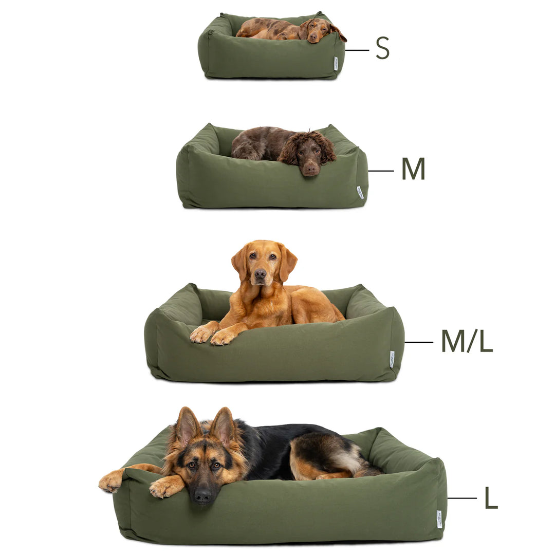 Burnham Bolster Dog Bed - Burnt Orange