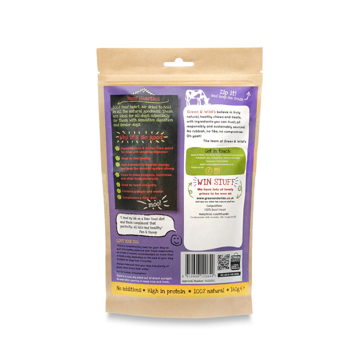 Beef Hearties - House Of Dog - Healthy Dog Treats - Grain Free Beef Hearts Chews