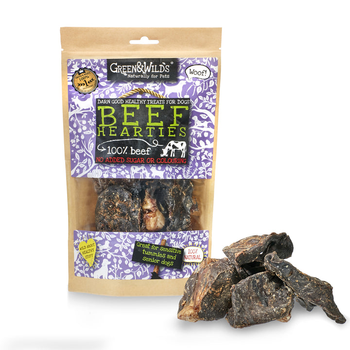 Beef Hearties Dog Chews | Grain Free | Healthy Dog Treats | UK - Green & Wilds