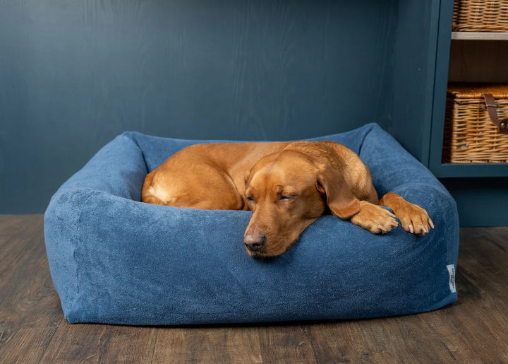 Burnham Bolster Towelling Bed Cover - Denim