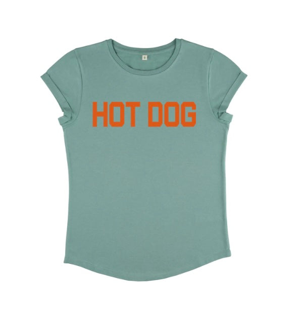 Orange Hot Dog Women's Fitted T-Shirt