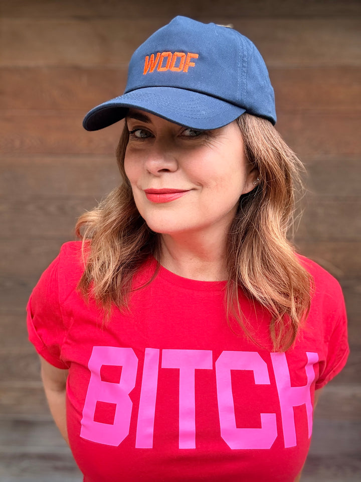Neon Pink Bitch Women's Fitted T-Shirt