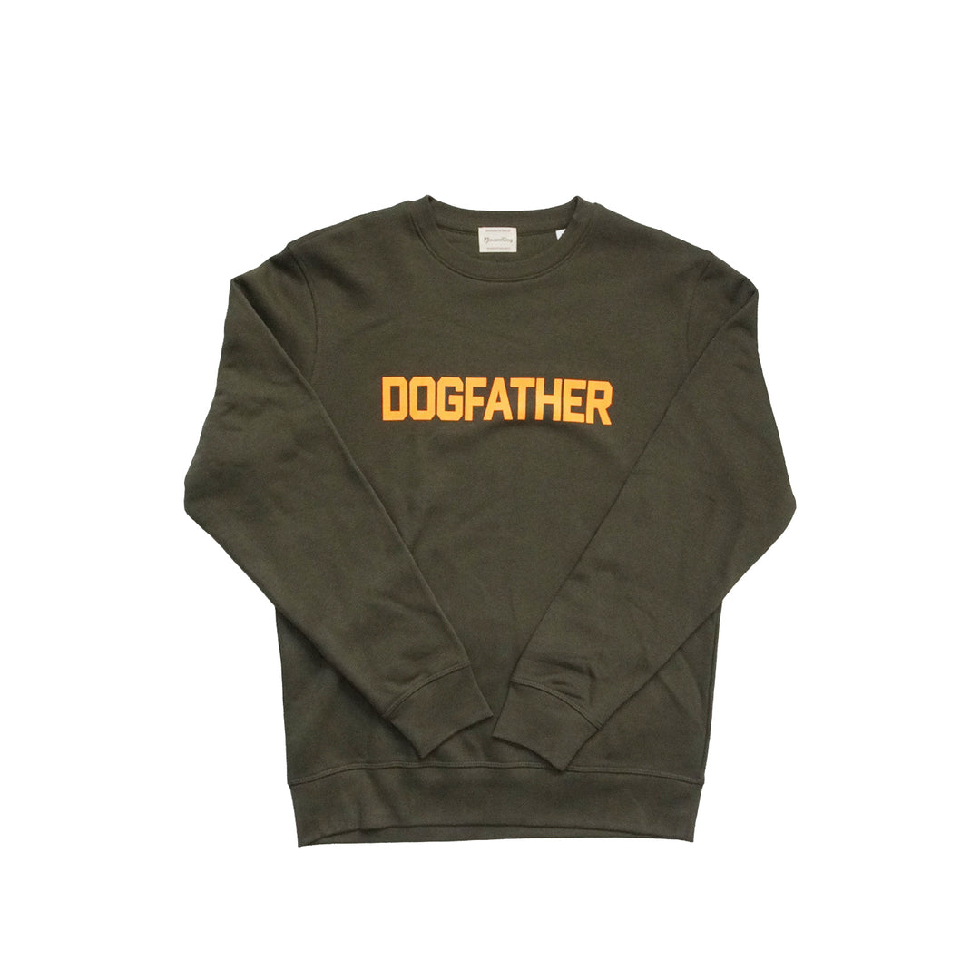 Neon Orange Dogfather Slogan Sweatshirt