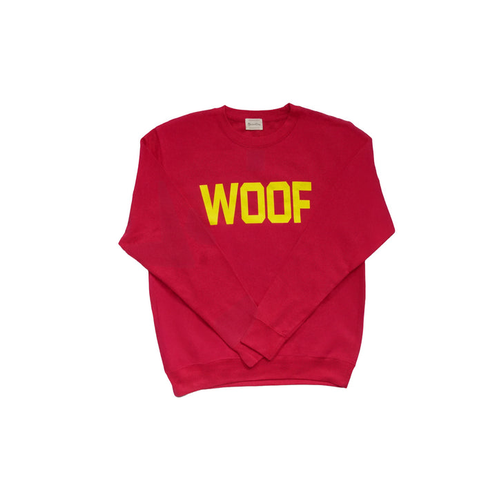 Neon Yellow Woof Slogan Sweatshirt
