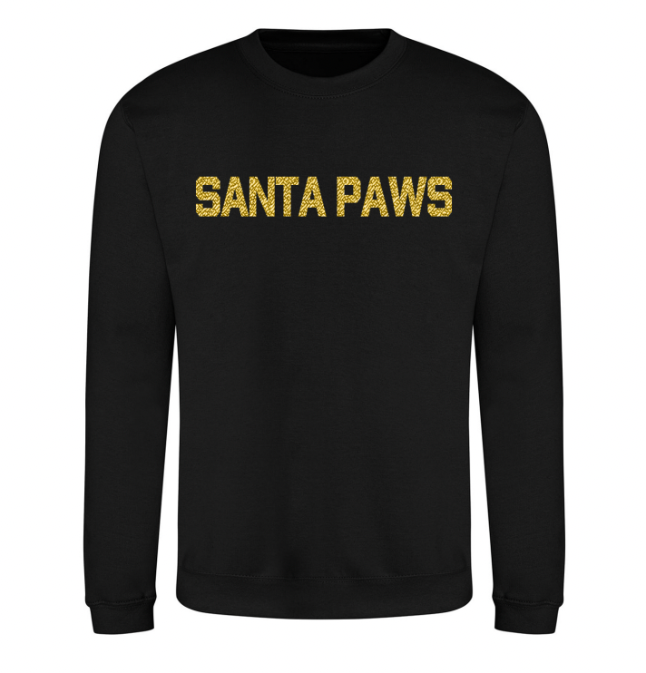 Gold Metallic Santa Paws Unisex Sweatshirt