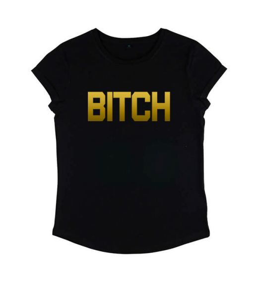 Gold Metallic Bitch Women's Fitted T-Shirt