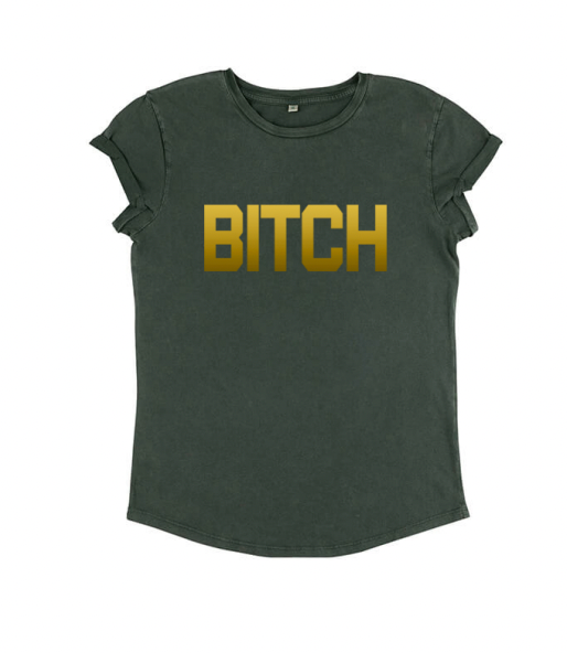 Gold Metallic Bitch Women's Fitted T-Shirt
