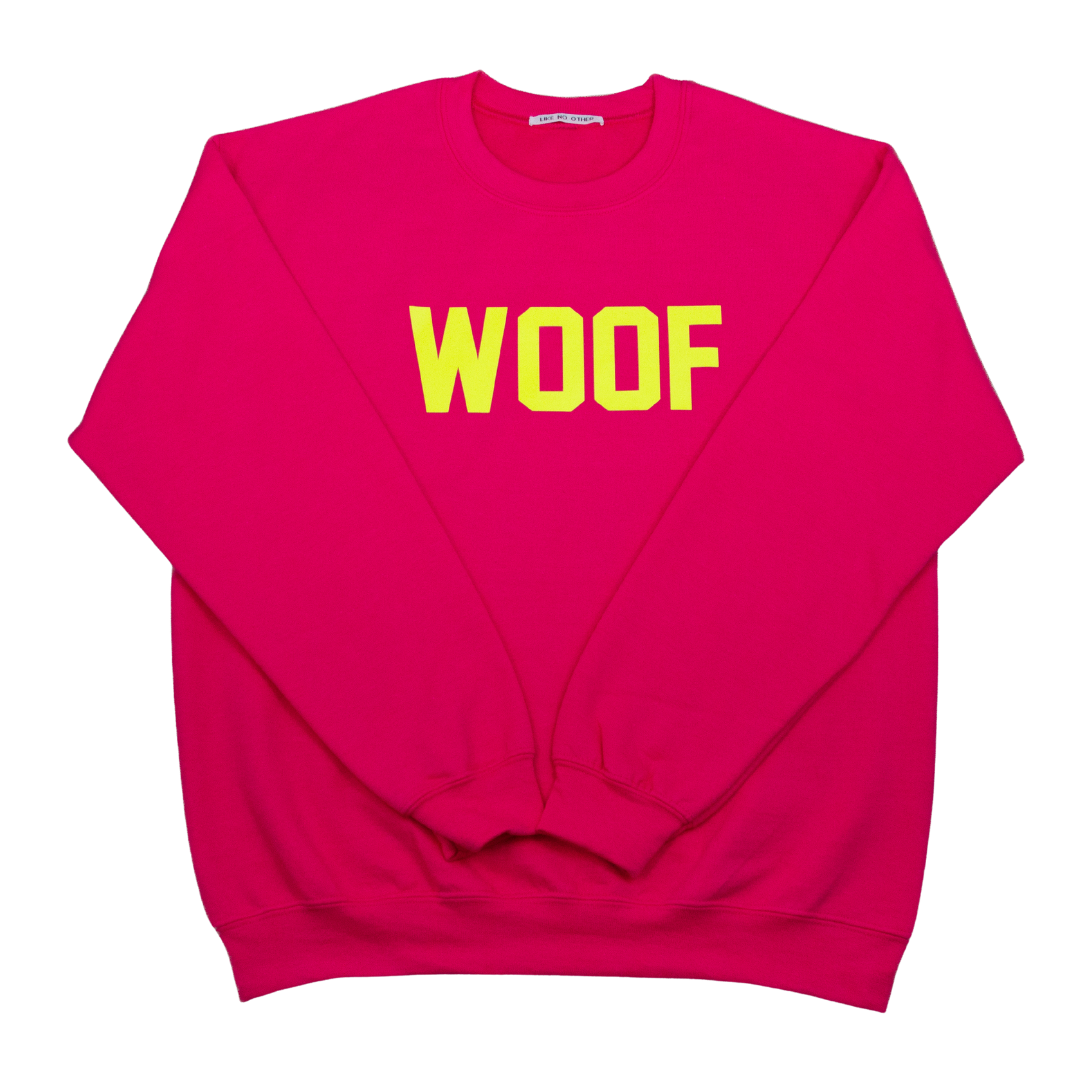 Women's Slogan sweatshirt pink WOOF house of Dog