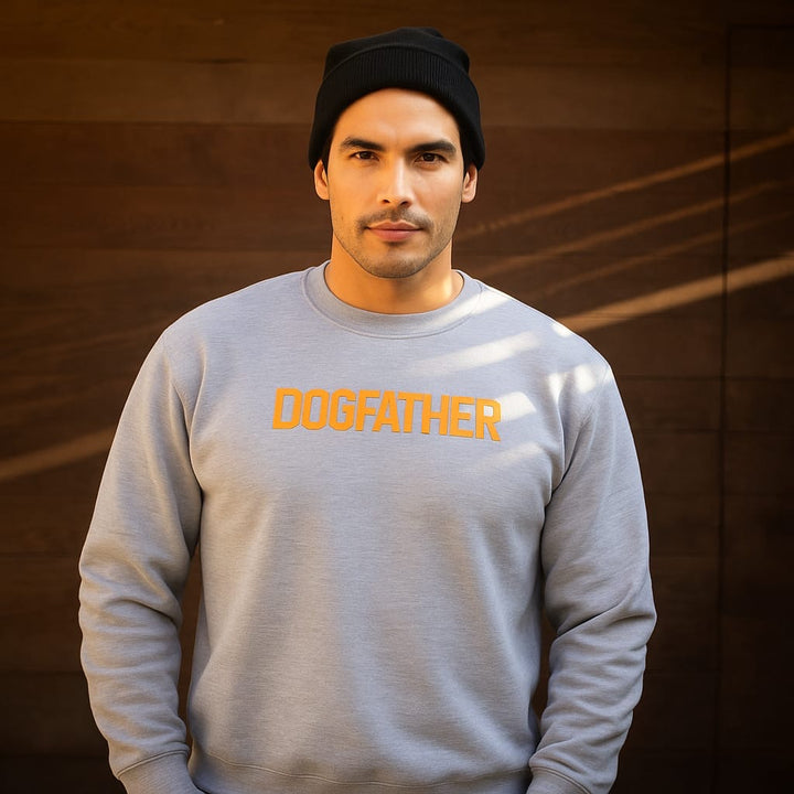 Neon Orange Dogfather Men's Sweatshirt